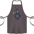 Peace Grenade Anti-War Pacifist World Hippy Cotton Apron 100% Organic Dark Grey