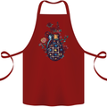 Peace Grenade Anti-War Pacifist World Hippy Cotton Apron 100% Organic Maroon