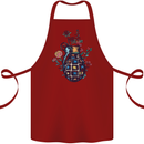 Peace Grenade Anti-War Pacifist World Hippy Cotton Apron 100% Organic Maroon