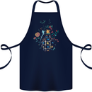 Peace Grenade Anti-War Pacifist World Hippy Cotton Apron 100% Organic Navy Blue