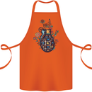Peace Grenade Anti-War Pacifist World Hippy Cotton Apron 100% Organic Orange