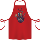 Peace Grenade Anti-War Pacifist World Hippy Cotton Apron 100% Organic Red