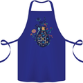 Peace Grenade Anti-War Pacifist World Hippy Cotton Apron 100% Organic Royal Blue