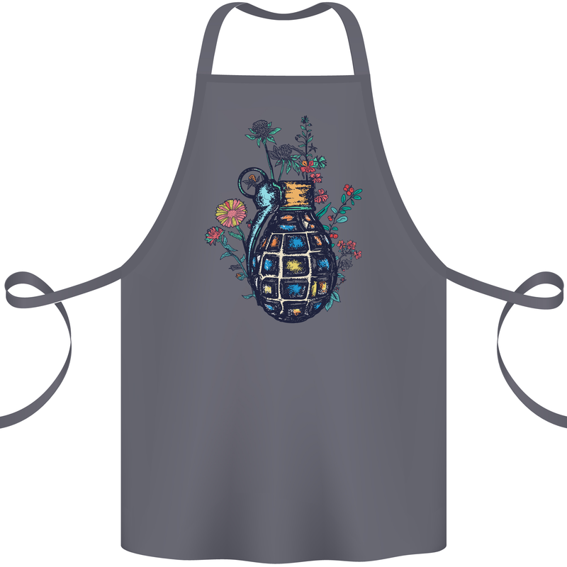 Peace Grenade Anti-War Pacifist World Hippy Cotton Apron 100% Organic Steel