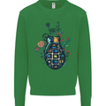 Peace Grenade Anti-War Pacifist World Hippy Kids Sweatshirt Jumper Irish Green