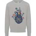 Peace Grenade Anti-War Pacifist World Hippy Kids Sweatshirt Jumper Sports Grey