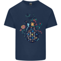 Peace Grenade Anti-War Pacifist World Hippy Kids T-Shirt Childrens Navy Blue