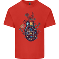 Peace Grenade Anti-War Pacifist World Hippy Kids T-Shirt Childrens Red