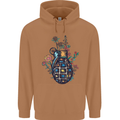 Peace Grenade Anti-War Pacifist World Hippy Mens 80% Cotton Hoodie Caramel Latte