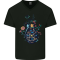 Peace Grenade Anti-War Pacifist World Hippy Mens V-Neck Cotton T-Shirt Black