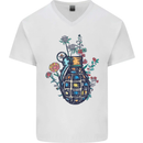 Peace Grenade Anti-War Pacifist World Hippy Mens V-Neck Cotton T-Shirt White