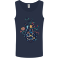 Peace Grenade Anti-War Pacifist World Hippy Mens Vest Tank Top Navy Blue
