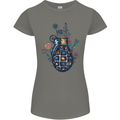 Peace Grenade Anti-War Pacifist World Hippy Womens Petite Cut T-Shirt Charcoal