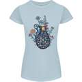 Peace Grenade Anti-War Pacifist World Hippy Womens Petite Cut T-Shirt Light Blue