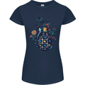 Peace Grenade Anti-War Pacifist World Hippy Womens Petite Cut T-Shirt Navy Blue