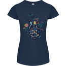 Peace Grenade Anti-War Pacifist World Hippy Womens Petite Cut T-Shirt Navy Blue