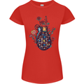 Peace Grenade Anti-War Pacifist World Hippy Womens Petite Cut T-Shirt Red