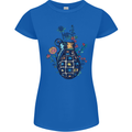 Peace Grenade Anti-War Pacifist World Hippy Womens Petite Cut T-Shirt Royal Blue