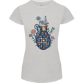 Peace Grenade Anti-War Pacifist World Hippy Womens Petite Cut T-Shirt Sports Grey