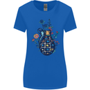 Peace Grenade Anti-War Pacifist World Hippy Womens Wider Cut T-Shirt Royal Blue