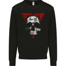 Peace Harmony Skull Gothic Biker Motorbike Mens Sweatshirt Jumper Black