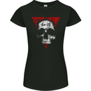 Peace Harmony Skull Gothic Biker Motorbike Womens Petite Cut T-Shirt Black