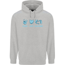 Peace Love Dolphins Childrens Kids Hoodie Sports Grey