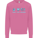 Peace Love Dolphins Mens Sweatshirt Jumper Azalea