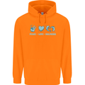 Peace Love Dolphins Sea life Childrens Kids Hoodie Orange