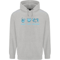 Peace Love Dolphins Sea life Childrens Kids Hoodie Sports Grey