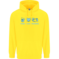 Peace Love Dolphins Sea life Childrens Kids Hoodie Yellow