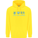 Peace Love Dolphins Sea life Childrens Kids Hoodie Yellow