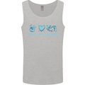 Peace Love Dolphins Sea life Mens Vest Tank Top Sports Grey