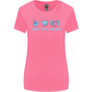 Peace Love Dolphins Womens Wider Cut T-Shirt Azalea