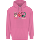Peace Love Lizards Funny Gekko Iguana Childrens Kids Hoodie Azalea