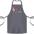 Peace Love Lizards Funny Gekko Iguana Cotton Apron 100% Organic Steel
