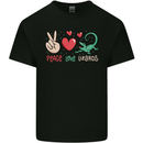 Peace Love Lizards Funny Gekko Iguana Kids T-Shirt Childrens Black