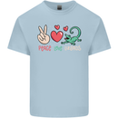 Peace Love Lizards Funny Gekko Iguana Kids T-Shirt Childrens Light Blue