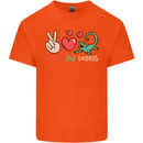 Peace Love Lizards Funny Gekko Iguana Kids T-Shirt Childrens Orange