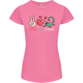 Peace Love Lizards Funny Gekko Iguana Womens Petite Cut T-Shirt Azalea