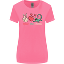 Peace Love Lizards Funny Gekko Iguana Womens Wider Cut T-Shirt Azalea