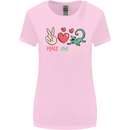 Peace Love Lizards Funny Gekko Iguana Womens Wider Cut T-Shirt Light Pink