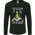 Peace Love Weed Mens Long Sleeve T-Shirt Black