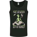 Peace Love Weed Mens Vest Tank Top Black