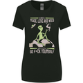 Peace Love Weed Womens Wider Cut T-Shirt Black