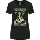 Peace Love Weed Womens Wider Cut T-Shirt Black