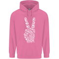 Peace Word Art Hippy Environment Mens 80% Cotton Hoodie Azelea