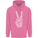 Peace Word Art Hippy Environment Mens 80% Cotton Hoodie Azelea