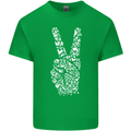 Peace Word Art Hippy Environment Mens Cotton T-Shirt Tee Top Irish Green
