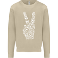 Peace Word Art Hippy Environment Mens Sweatshirt Jumper Sand